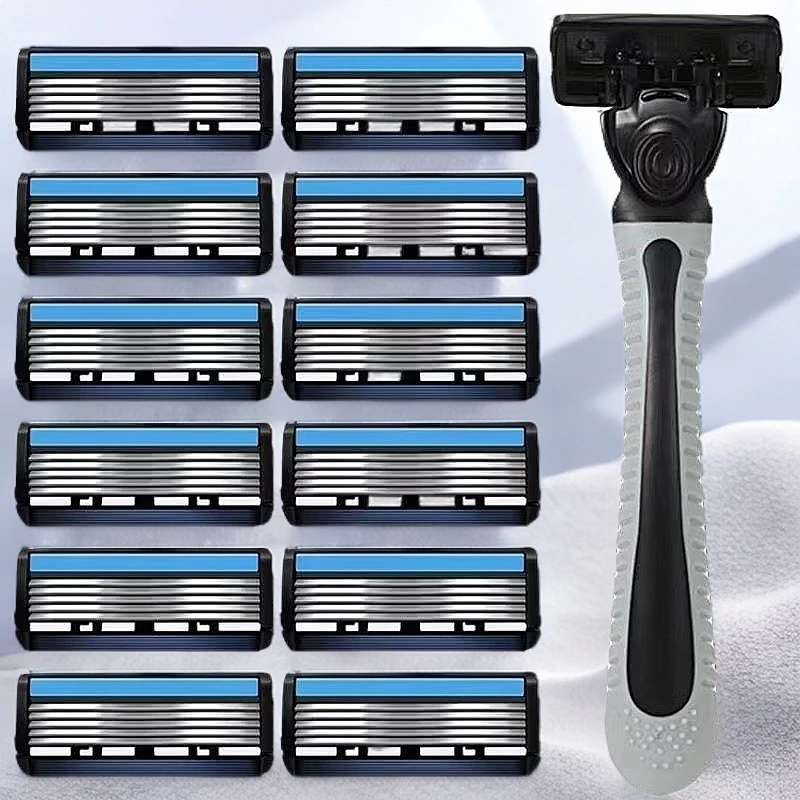 吉利克进口6层刀片胡子刀刮胡刀手动剃须刀男士剃须刀片六层刀头