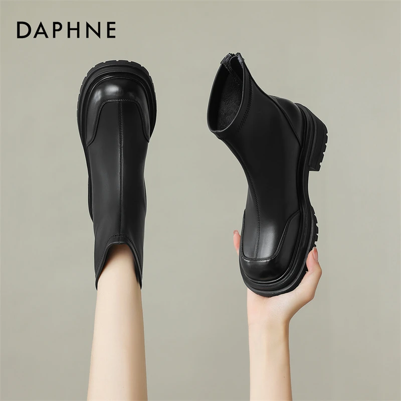 Daphne/达芙妮马丁靴女2023春季新款女鞋户外登山靴女款短靴子女