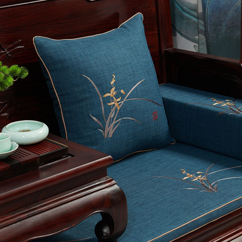 中式实木沙发垫红木家具坐垫四季通用罗汉床沙发垫飘窗垫定制