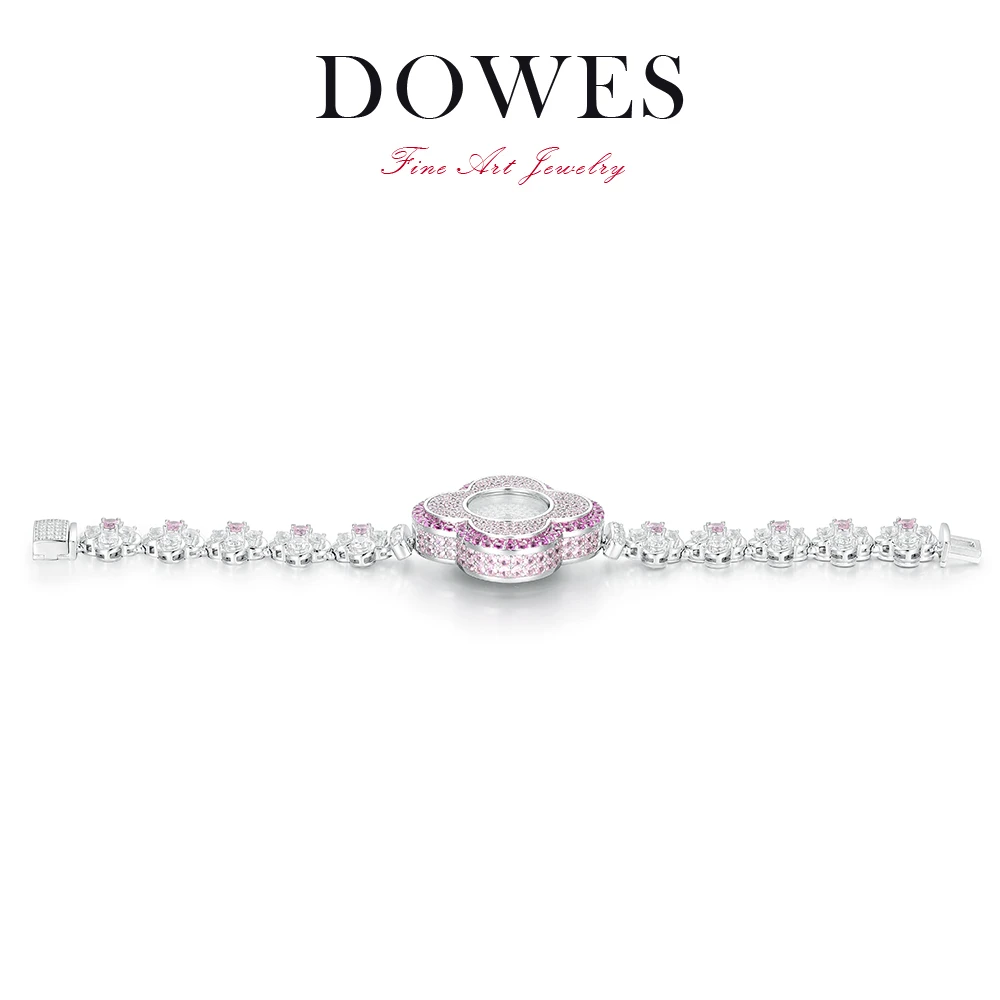 DOWES 925银合成锆石手链 【四季时光】手工镶嵌手链