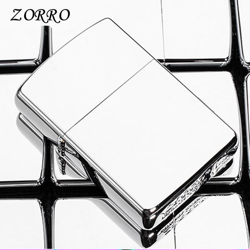 ZORRO佐罗煤油打火机冰面创意个性防风老式定制照片刻字经典光面