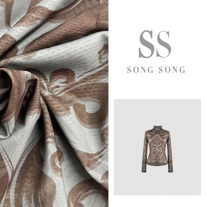 SONG-【自由引力】原创秋款定位花轻奢修身百搭设计感上衣
