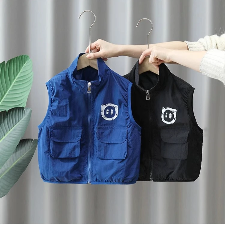 男童马甲春秋外穿男宝宝薄款男孩秋装小童上衣儿童背心马夹秋季潮