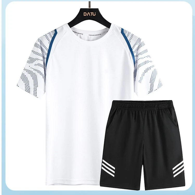 男士夏季新款运动套装速干休闲透气跑步健身大码薄款通用时尚通用