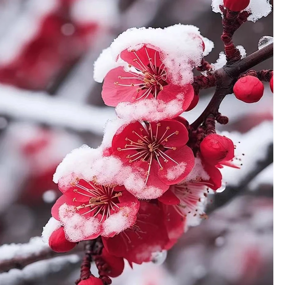 梅花盆景乌梅朱砂盆栽耐寒植物一物一拍