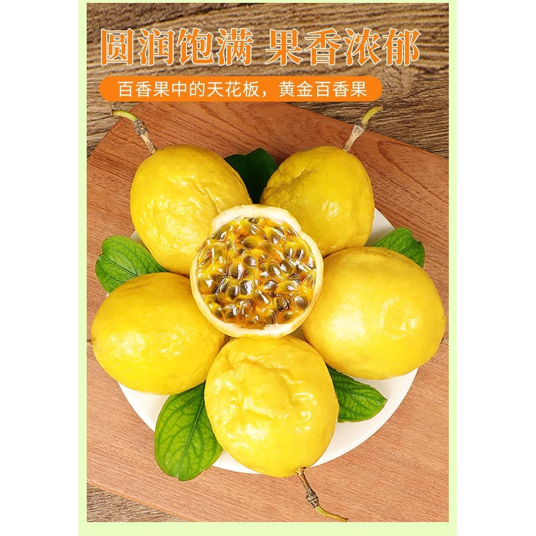 优质黄金百香果钦蜜9号非紫香新鲜水果时令水果原产皱皮口感更佳