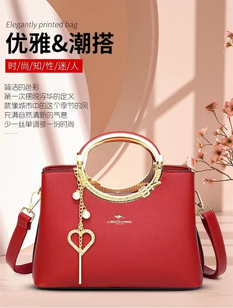 deepseek『包婆炫彩坊』雅致旗袍版时尚妈妈气质手提女包   5695