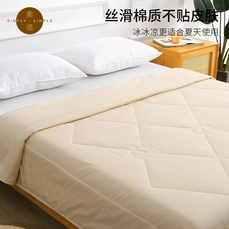 空调被夏凉被 A类100%天然有机彩棉防螨吸湿0染色0漂白0化学残留