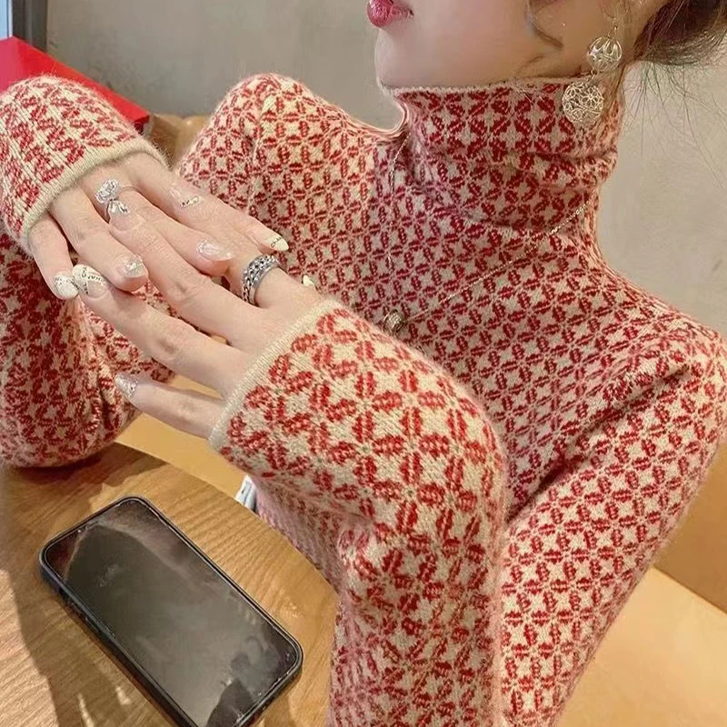 2023新款秋冬高领爆款显瘦洋气冬季打底衫针织内搭上衣G3100