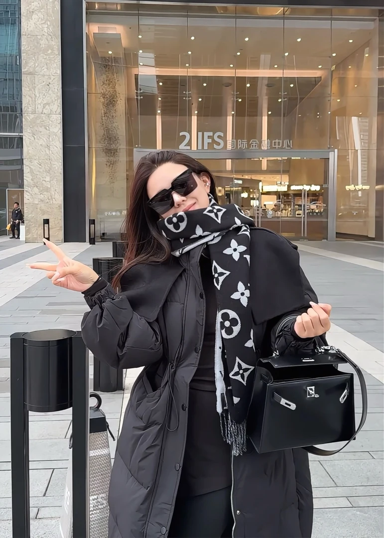 XIA.【哎呦喂】AB面羊绒围巾