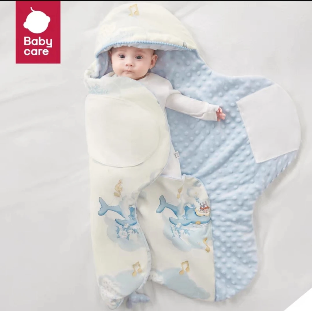 【bc棉品】babycare山茶花轻柔款安抚神器豆豆绒抱被幼儿透气加厚