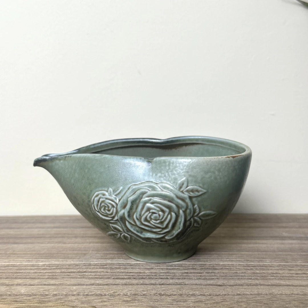 【青苔釉】中灰泥葫芦公道.6705.中式复古分茶器公杯家用办公茶具