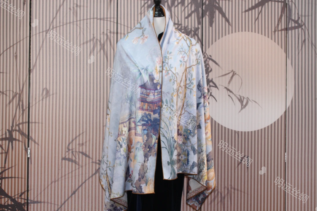 A365·白芷 #70*180香云 气质复古多功能双面双色围巾