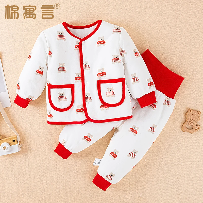 宝宝棉袄套装分体棉衣儿童夹棉棉衣服加厚外出服男女宝宝保暖棉裤