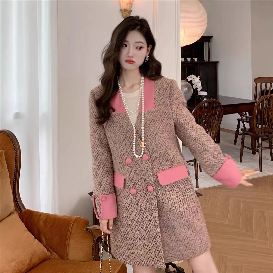 2025加厚中长款毛呢外套按照编码扣号下单送腰带