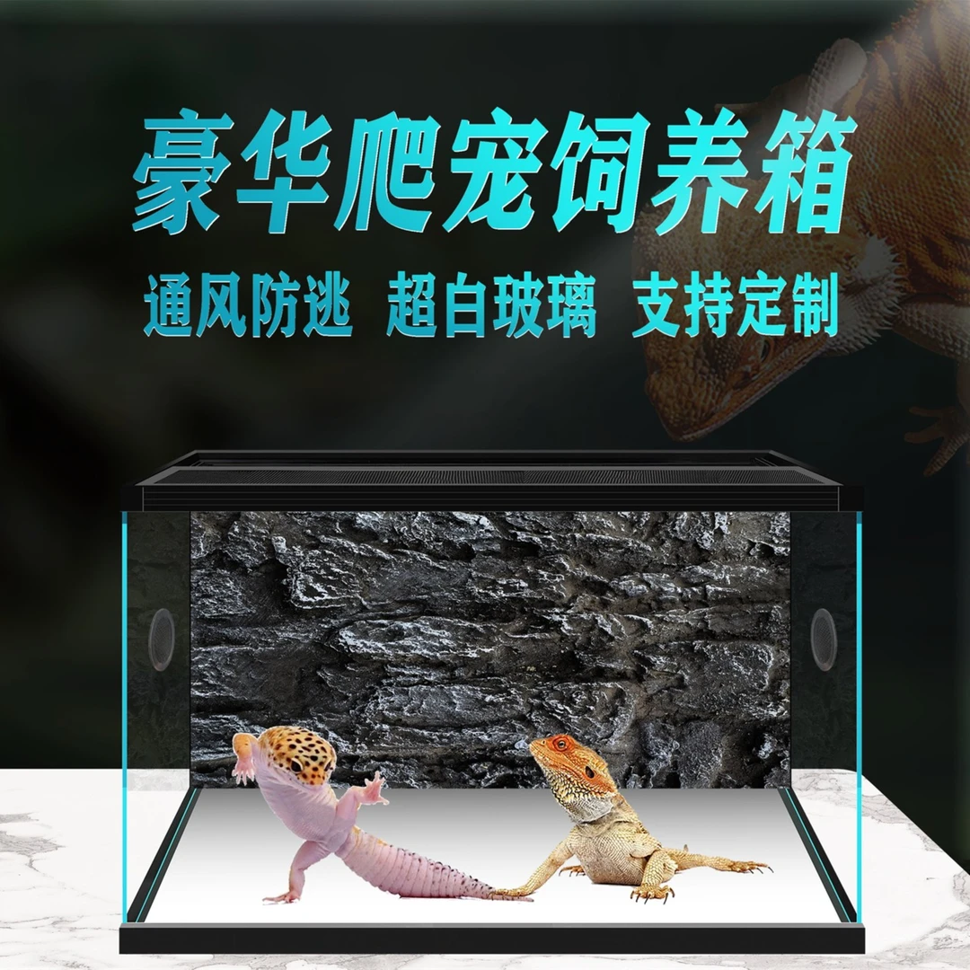 拓格超白玻璃爬宠缸蜥蜴守宫蛇甲虫陆龟饲养缸爬虫角蛙饲养箱爬缸
