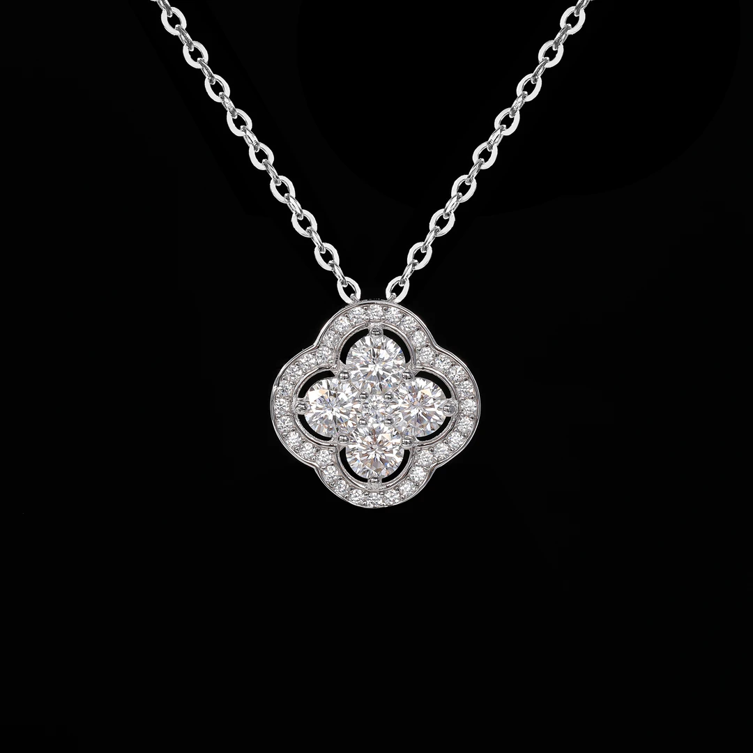 坠链均925银莫桑石 木木（SY4268）MS-810B 30分*4颗45厘米 项链