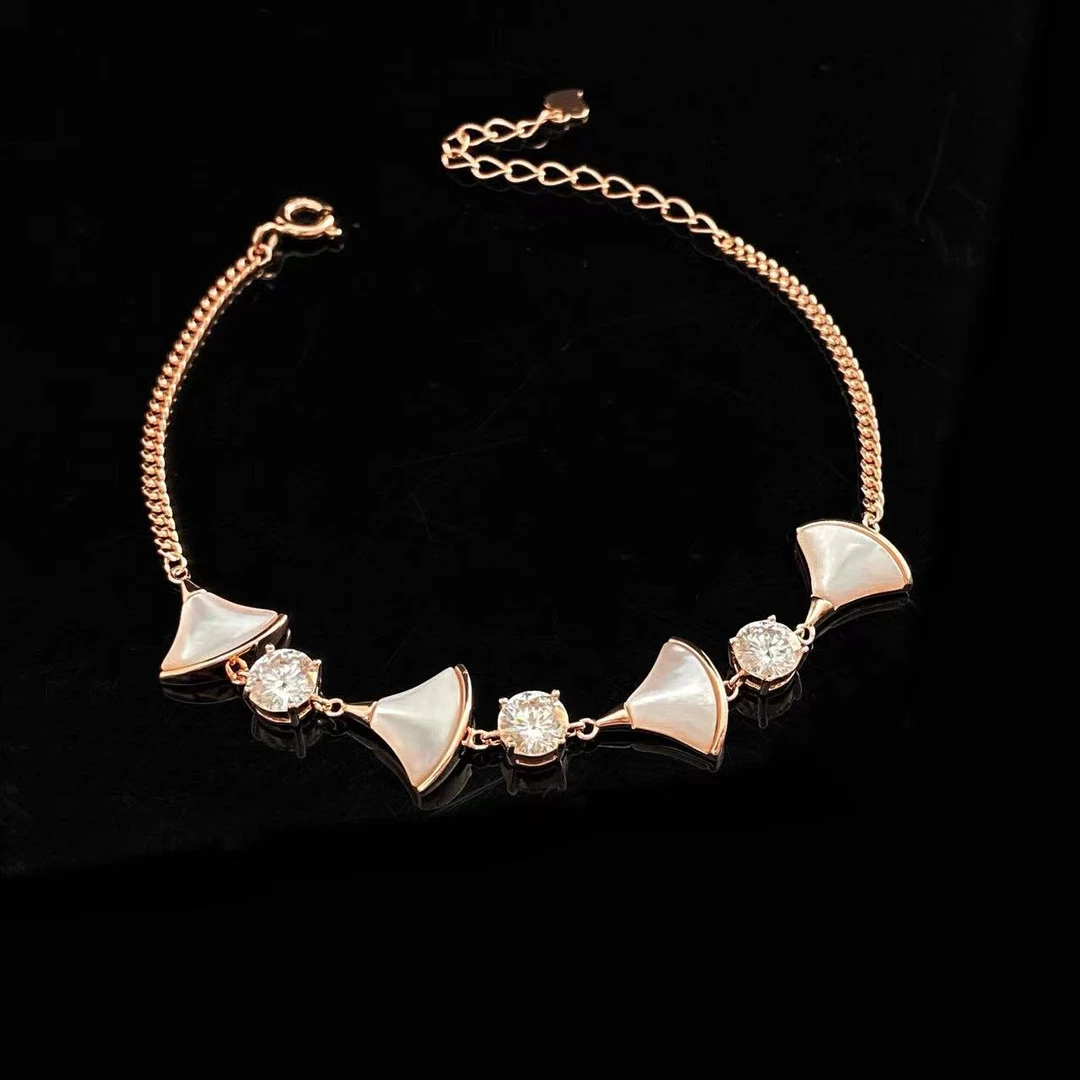 925银莫桑石手链 木木（SY4244）MZ-0339BJ 50分*3莫桑19CM手链