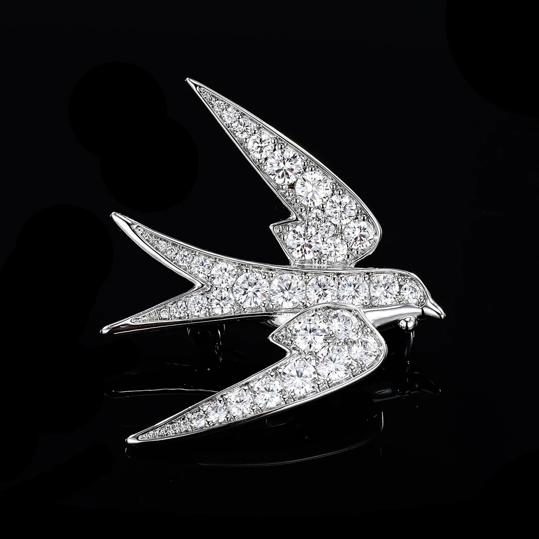 铜合金合成锆石胸针 ——木木（SY2185）ACH-0122 胸针