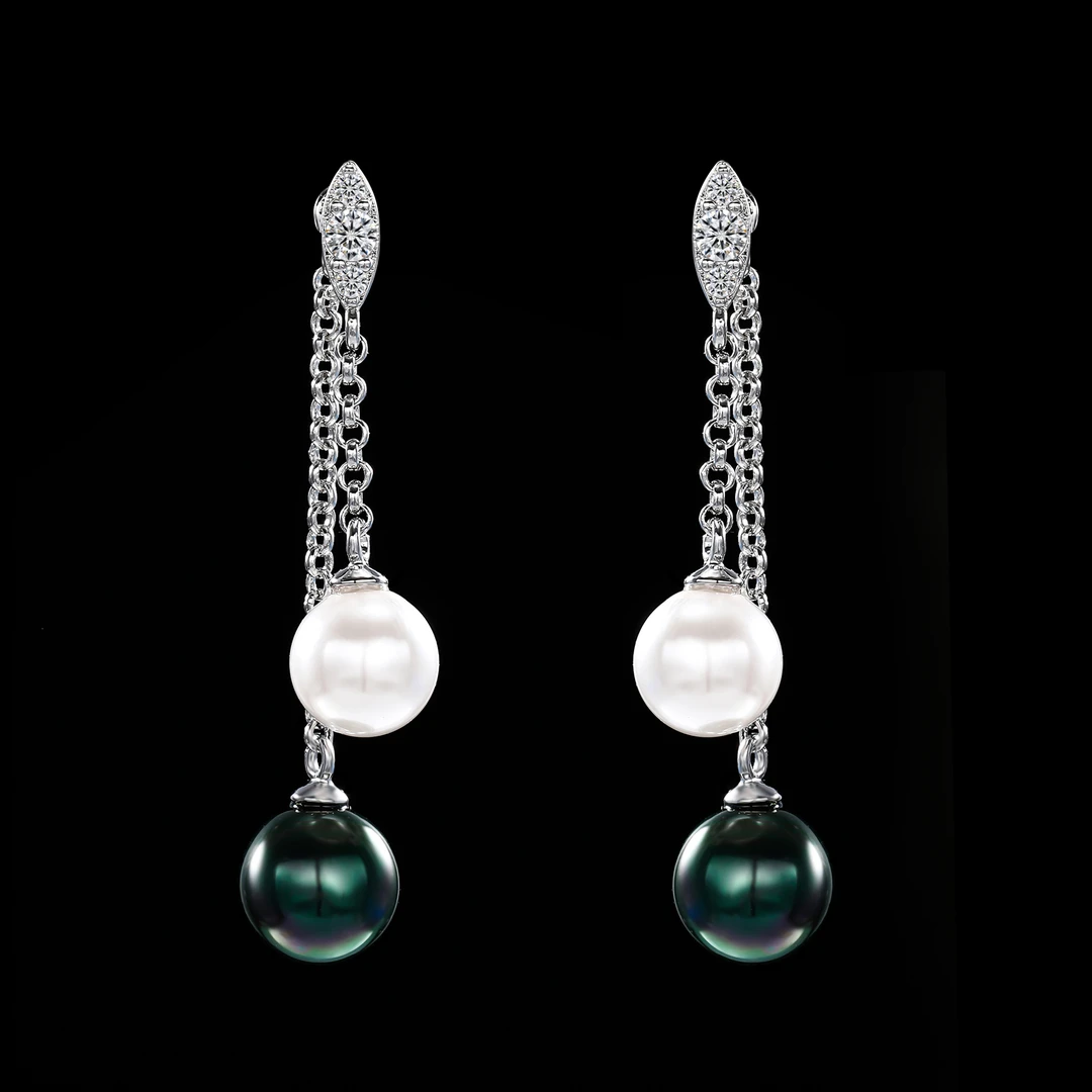 铜合金合成锆石耳饰 ——木木（SY2781）AFH-3984L  耳饰简约