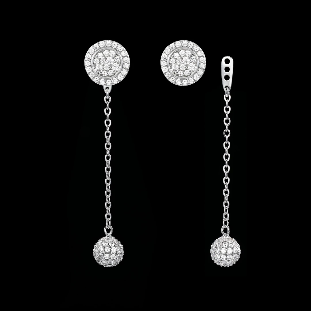 铜合金合成锆石耳饰 ——木木（SY3211）AFA-0238B 百搭耳饰