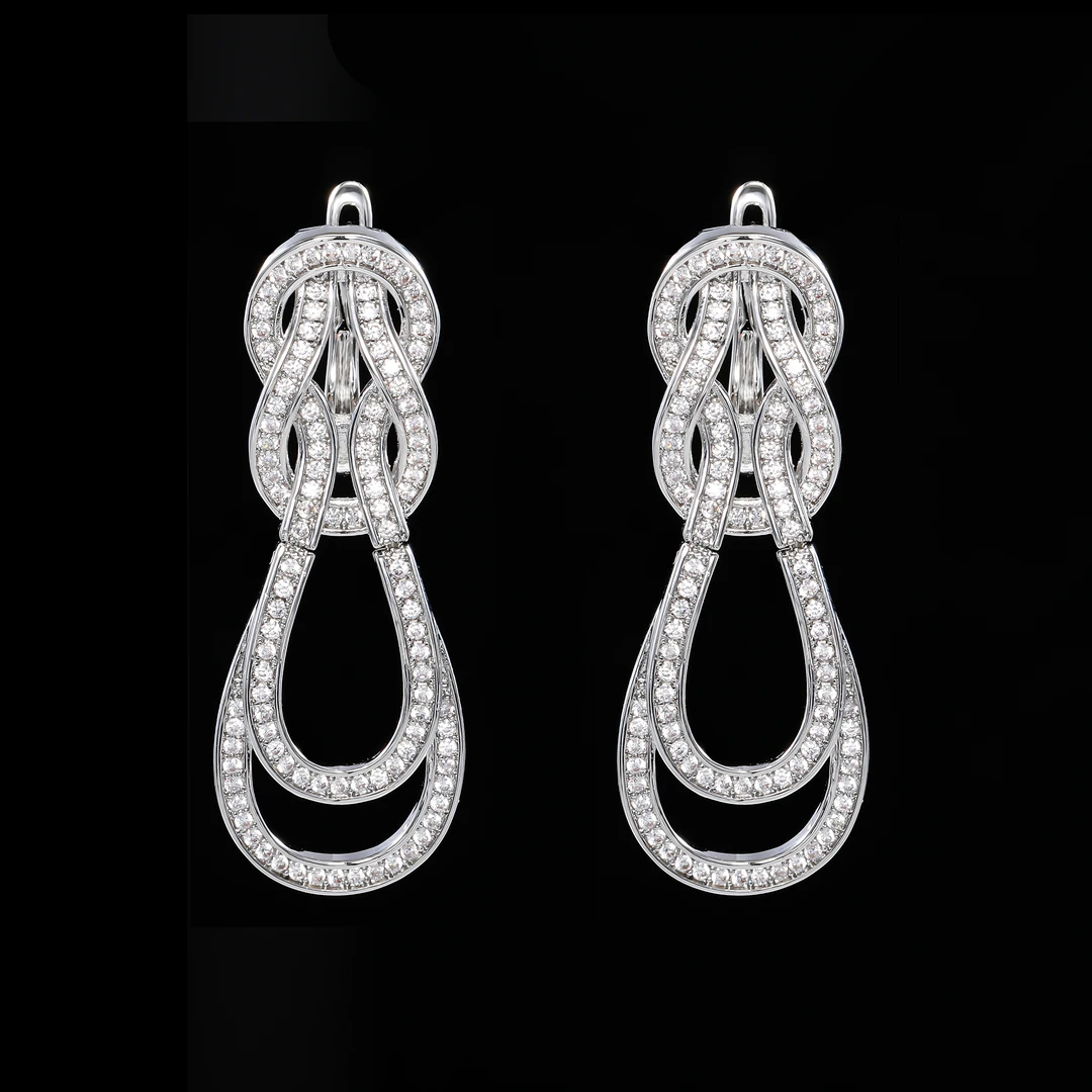 铜合金合成锆石耳饰 木木（SY3397）AFA-0259B时尚精致耳饰百搭气质