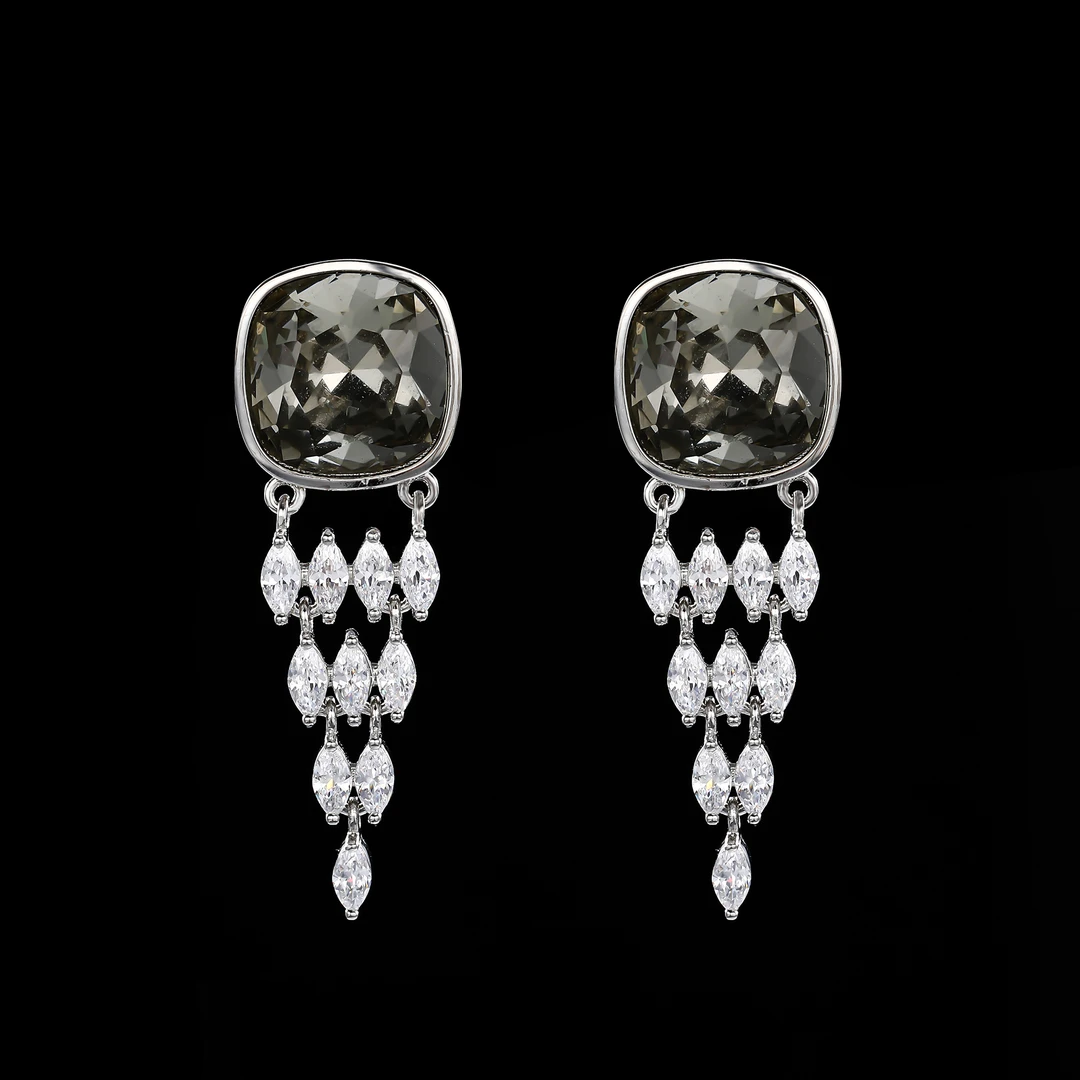 铜合金合成锆石耳饰 ——木木（SY2007）AFH-1529B 耳饰