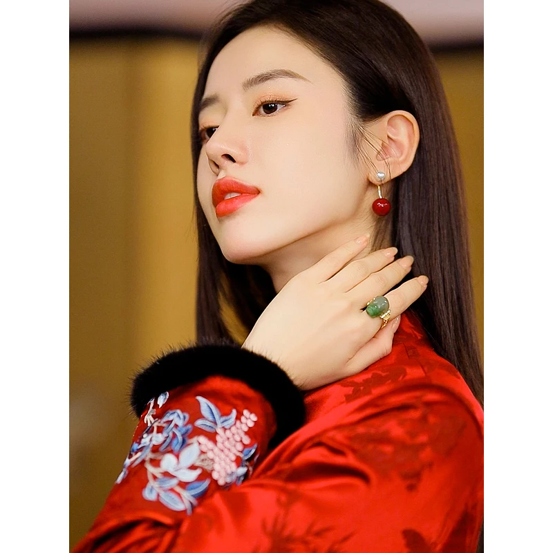 合金珐琅耳饰 复古日记搭配耳环24ASP559