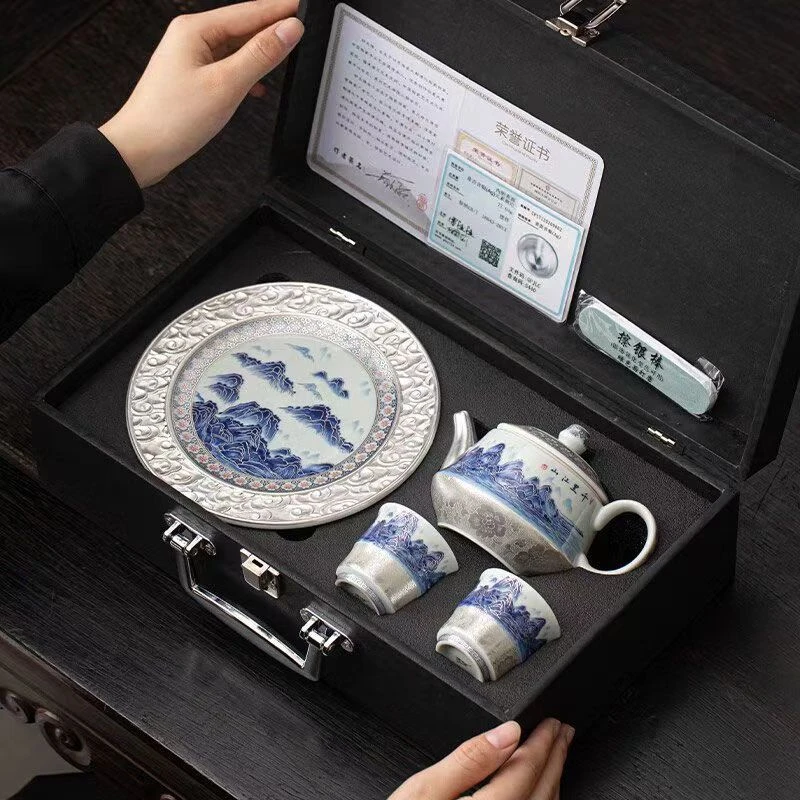 郑文强老师千里江山壶高端套装送礼佳品  礼盒Y13