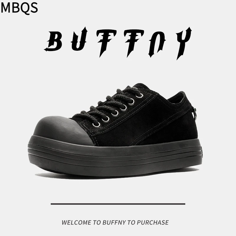 新款黑色厚底增高米奇大头潮鞋新款圆头休闲男女小丑鞋透气板鞋鞋