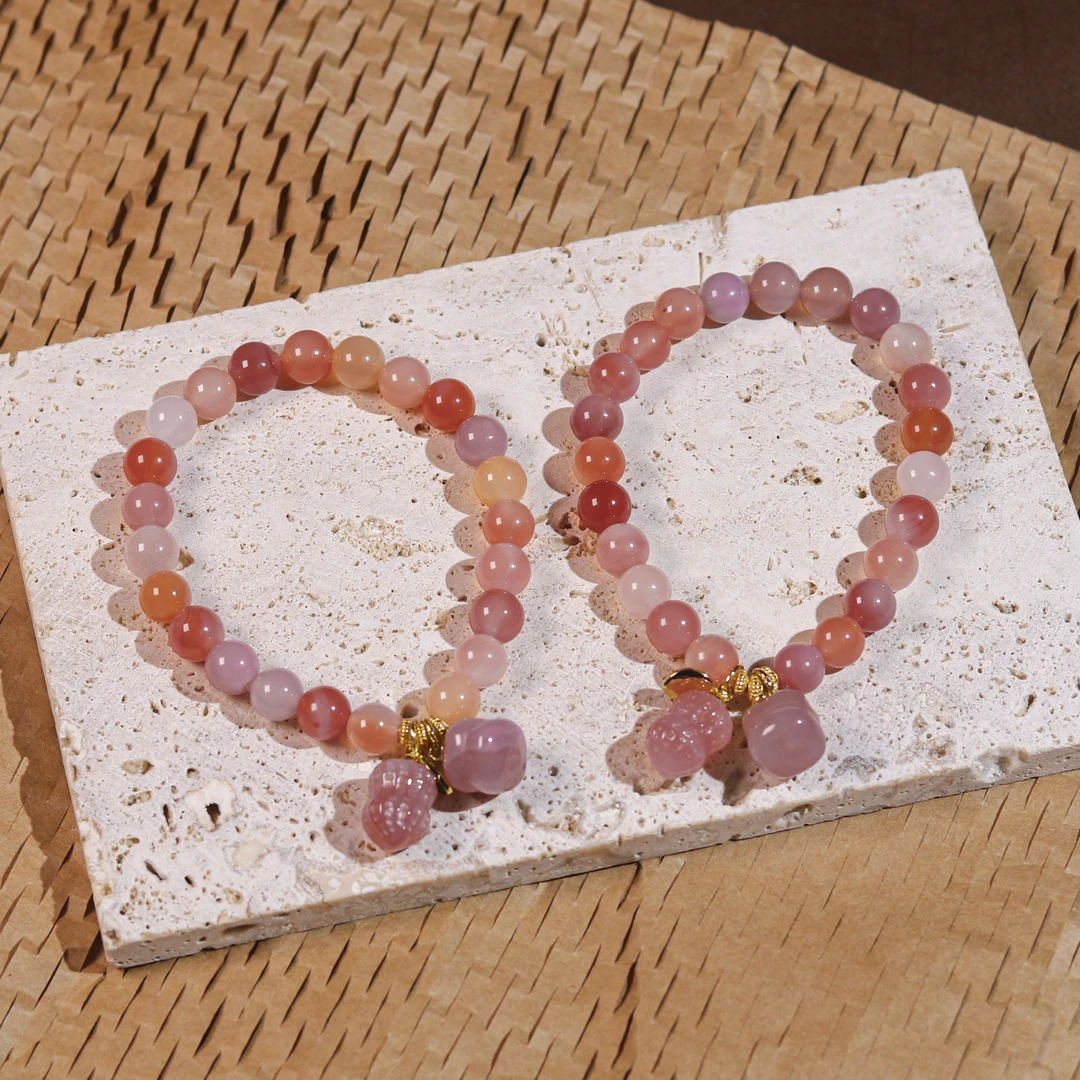 盐源玛瑙好柿发生手链 BS30 多样性发颜色微差 发货件数一