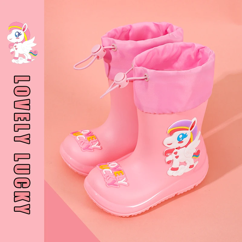 儿童雨鞋幼儿园水靴防滑防水耐磨水鞋小学生男童女童轻便卡通雨靴