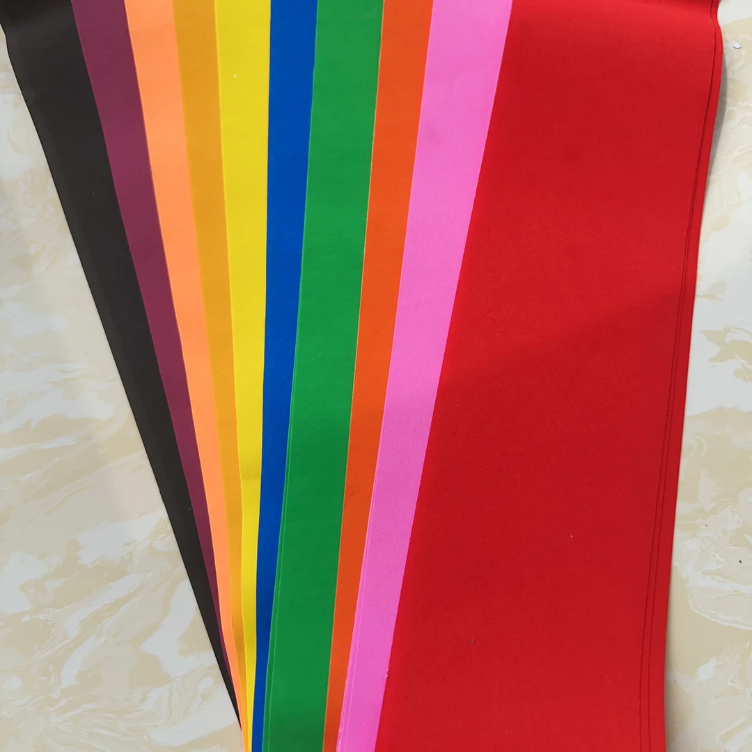 十色单面半生半熟宣纸套色作品使用长条纸