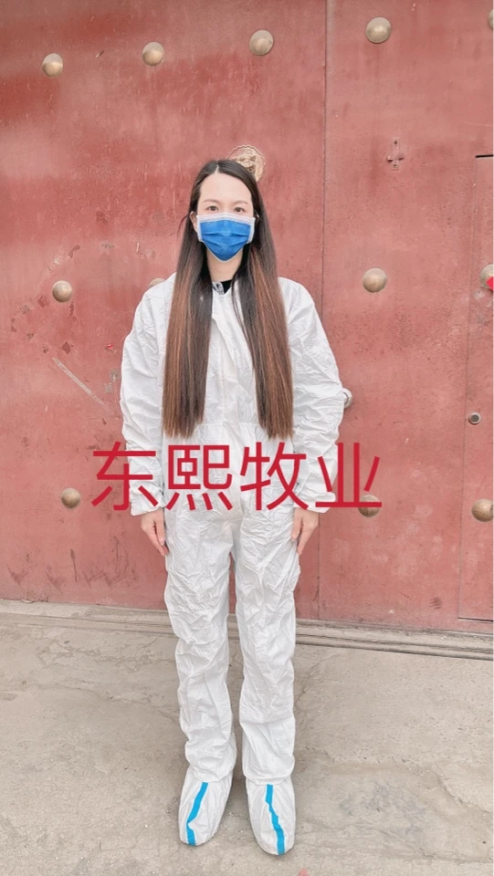 养殖场用的防护服防尘防水连体带鞋套白色不带胶条拍一发时十套