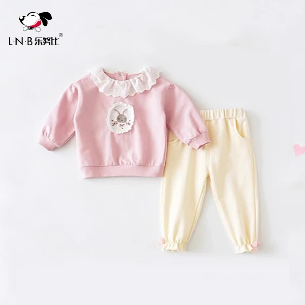 新款洋气卫衣上衣童装春秋女童长袖女宝婴儿针织秋季小童圆领套头