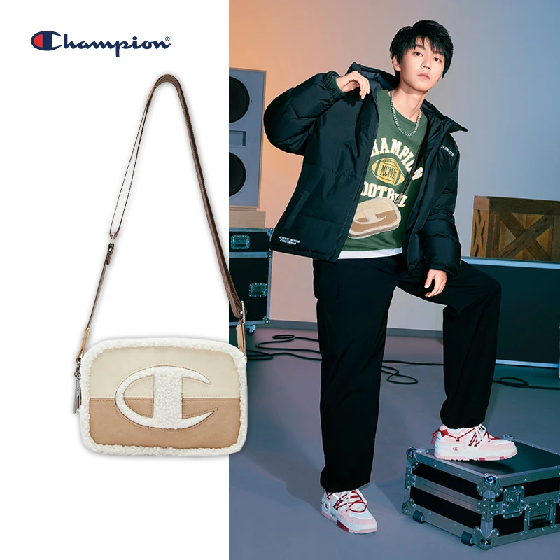 【明星同款 毛绒绒】Champion相机斜挎包潮搭出游拼接23FWP15
