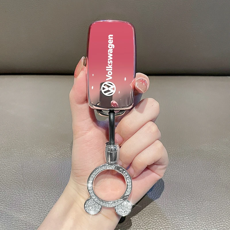 大众钥匙套polo甲壳虫尚酷桑塔纳朗行蔚领老款菠萝汽车壳扣高级女