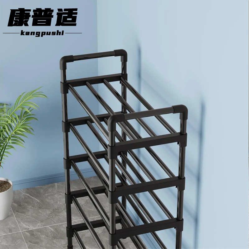 鞋架子简易门口多层落地结实室内家用学生门后收纳架鞋柜防尘多层