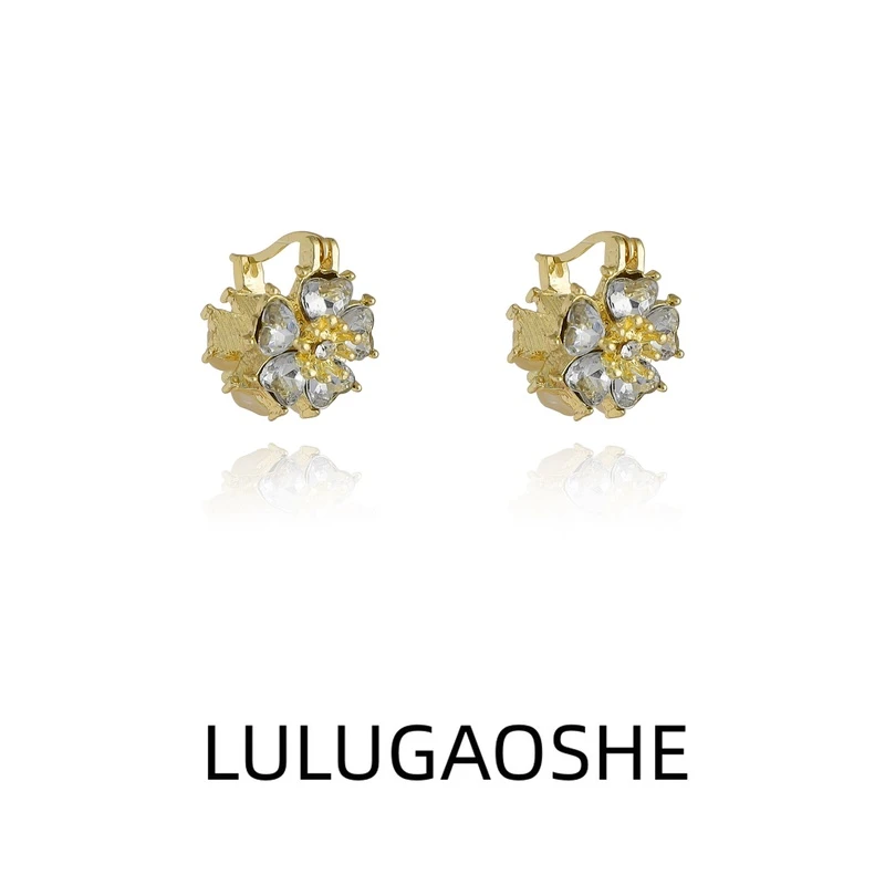 合金耳饰 A-18号c-1774一款两戴气质花朵耳扣精致百搭高级感耳环