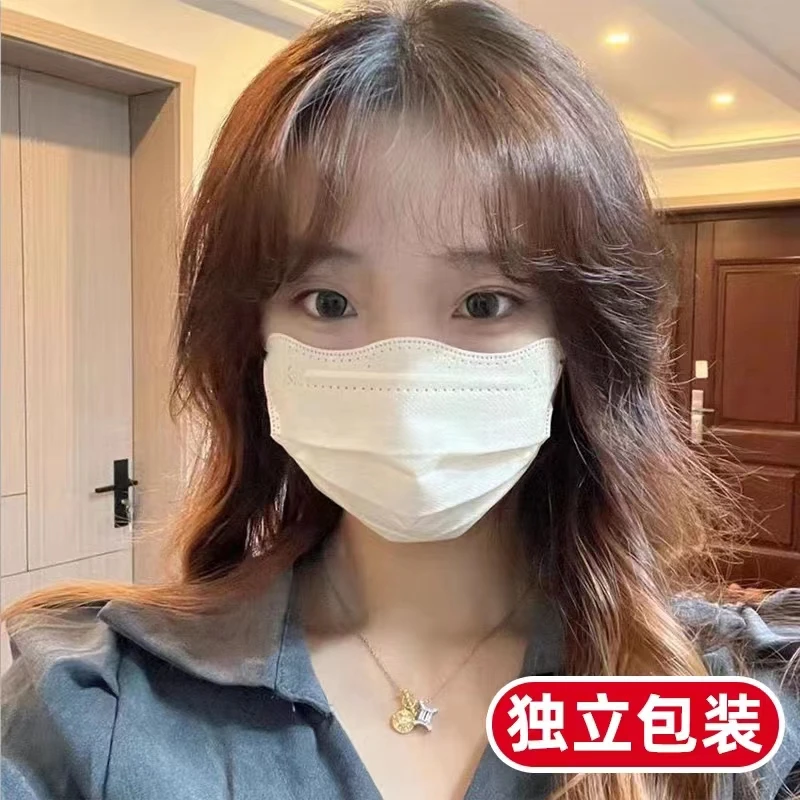 V型显脸小一次性独立包装成人三层口罩蝶形网红爆款高颜值ins风