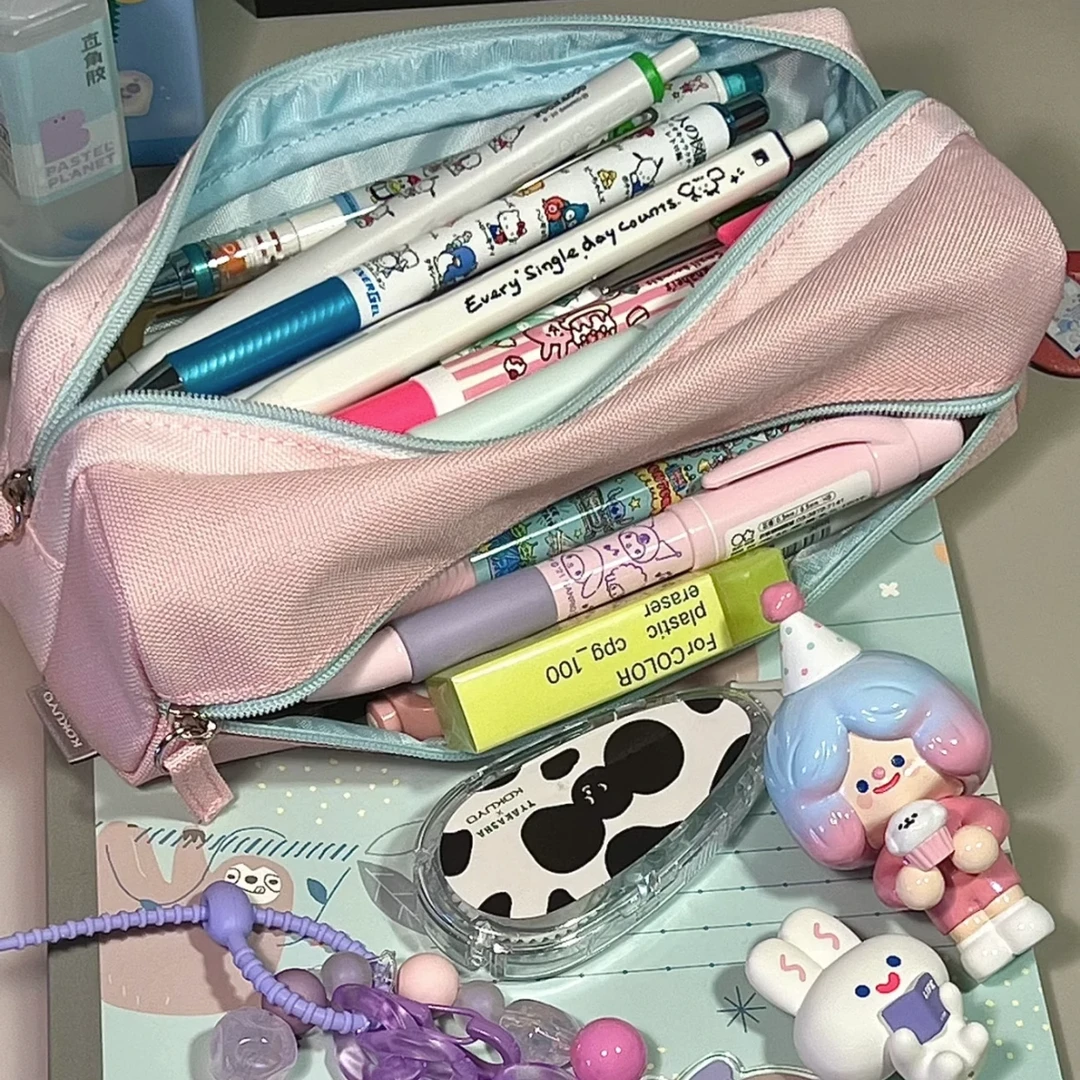 新品日本大容量笔袋学生文具盒化妆包PENCAS铅笔盒笔袋