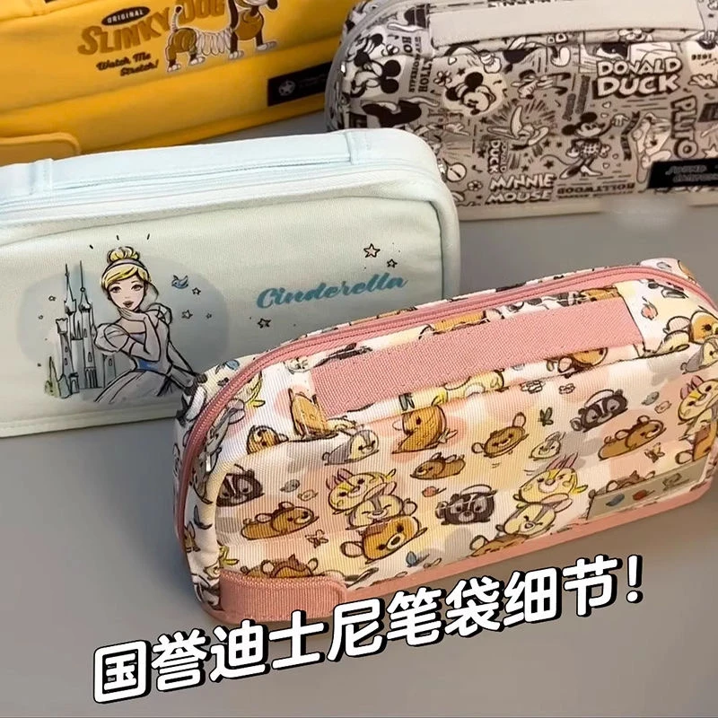 日本迪士尼联名HACOHACO笔袋设计大容量多功能便携笔盒