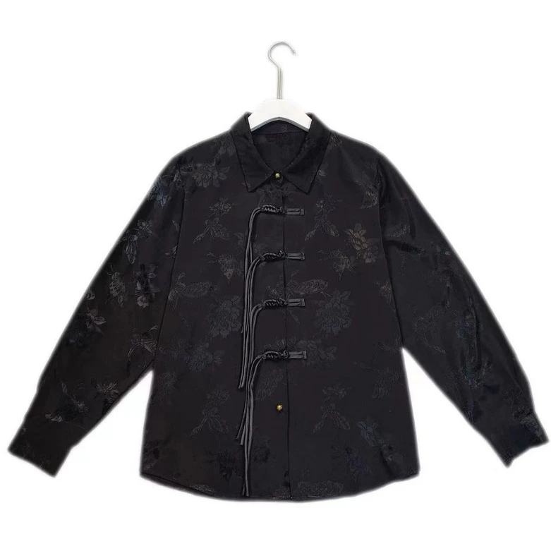 时尚百搭设计师款新中式显气质提花显瘦大码女装短外套Q227