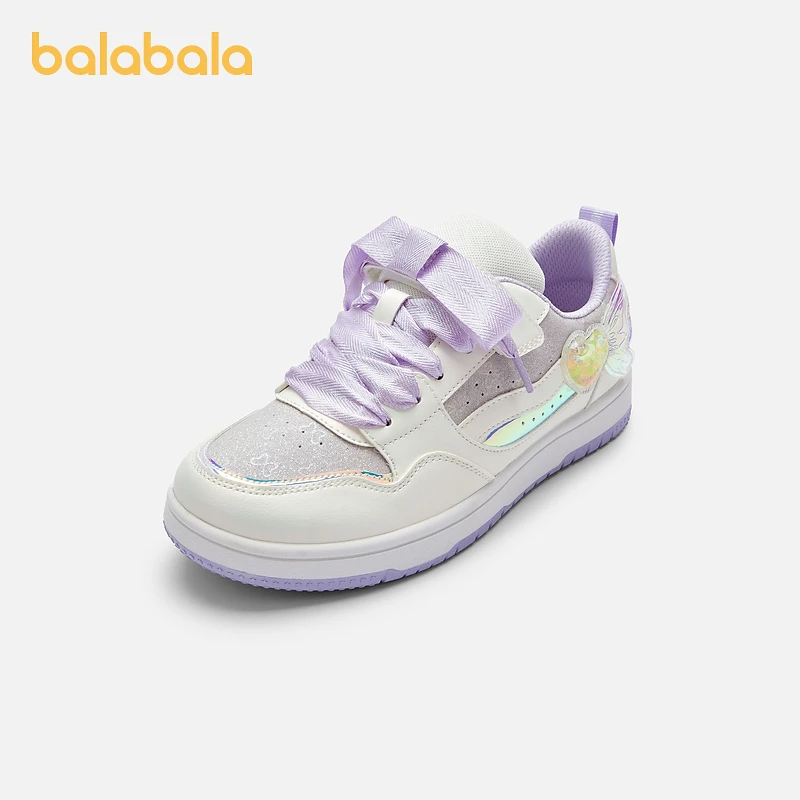 巴拉巴拉童鞋女童板鞋儿童防滑透气鞋秋季新款甜美梦幻休闲鞋