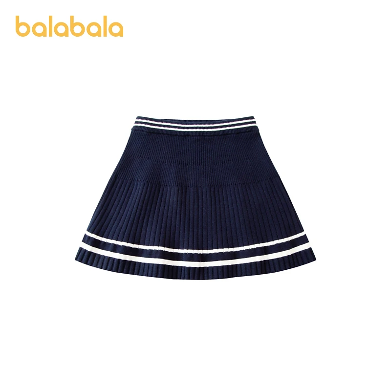 巴拉巴拉童装女童裙子短裙时尚春装A字裙撞色半身裙儿童洋气春秋