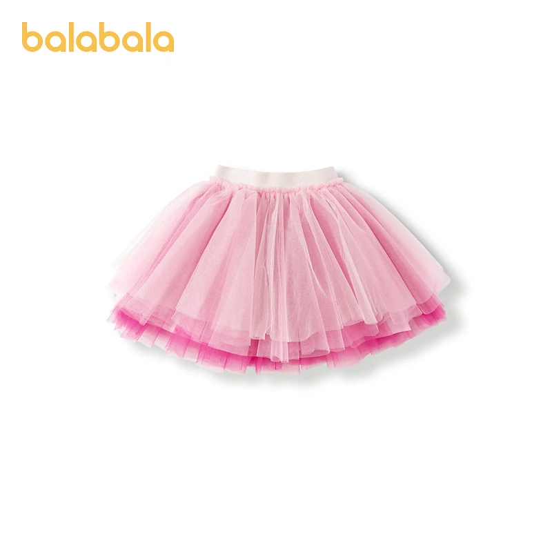 巴拉巴拉儿童短裙女童网纱裙春季蓬蓬裙洋气女宝宝中大童公主裙