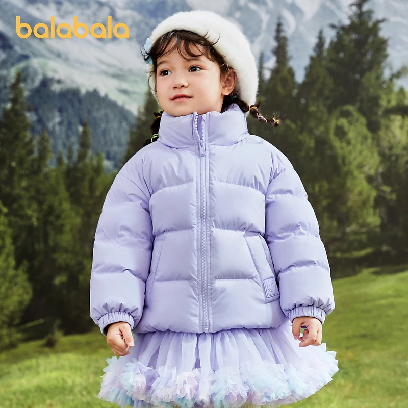【泡泡羽绒备】巴拉巴拉儿童羽绒服女童宝宝童装冬装亲子装儿童外套