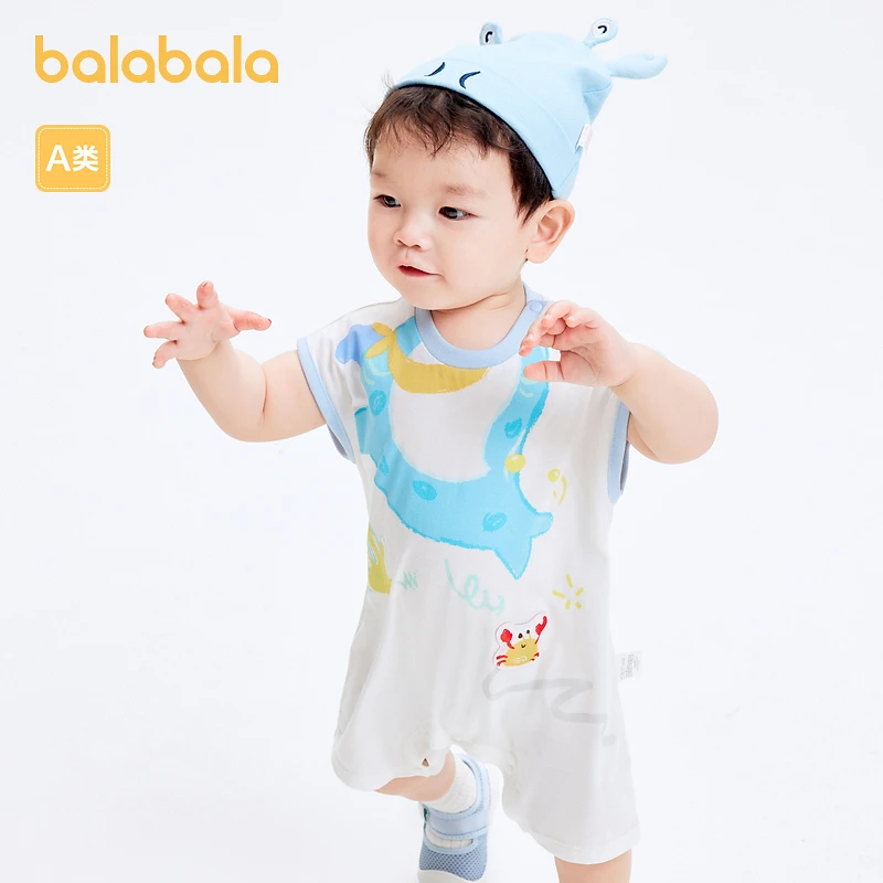 巴拉巴拉宝宝连体衣婴儿衣服衣爬服女童夏装可爱新生儿薄款新生儿
