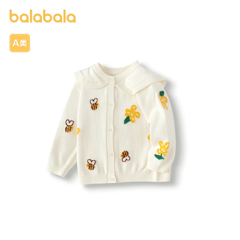 巴拉巴拉婴儿针织衫女童薄开衫秋装秋装时髦舒适时尚毛衫卫衣百搭