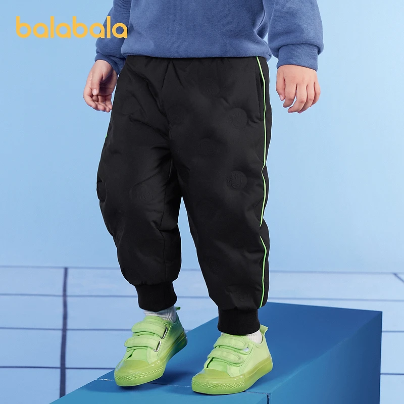 巴拉巴拉儿童裤子男女童长裤秋冬洋气裤子纯色宽松运动裤子舒适潮